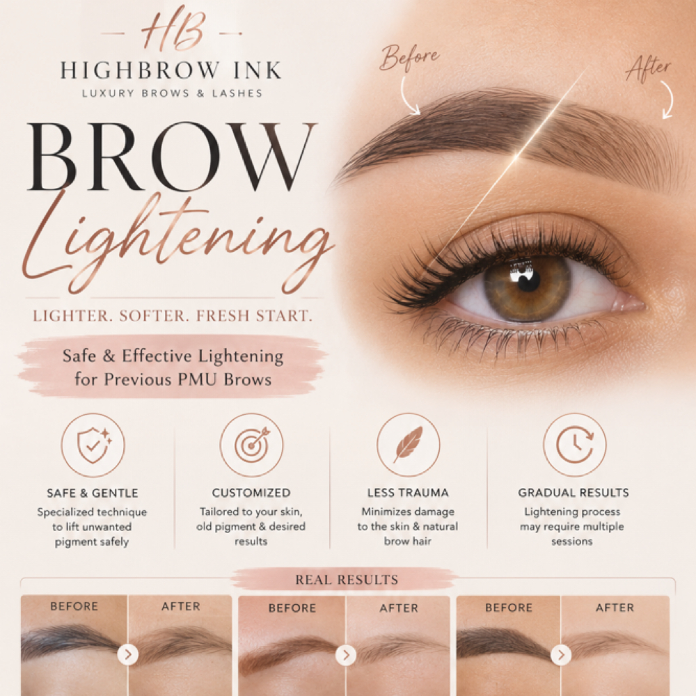 Brow Lightening Session at HIGHBROW INK in TAMPA, FL