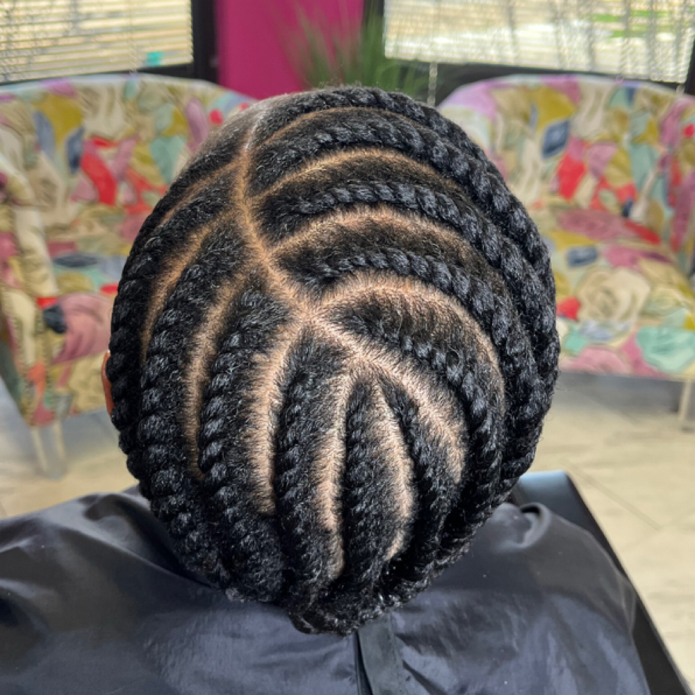 Flat twists on Blown Out Hair