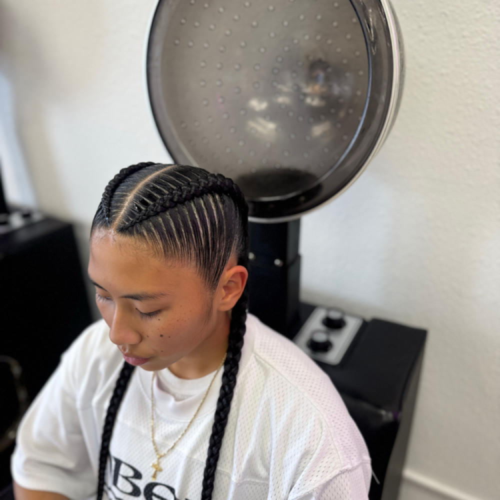 2 Braids at Blessed Hands Beauty Lounge in North Highlands, CA