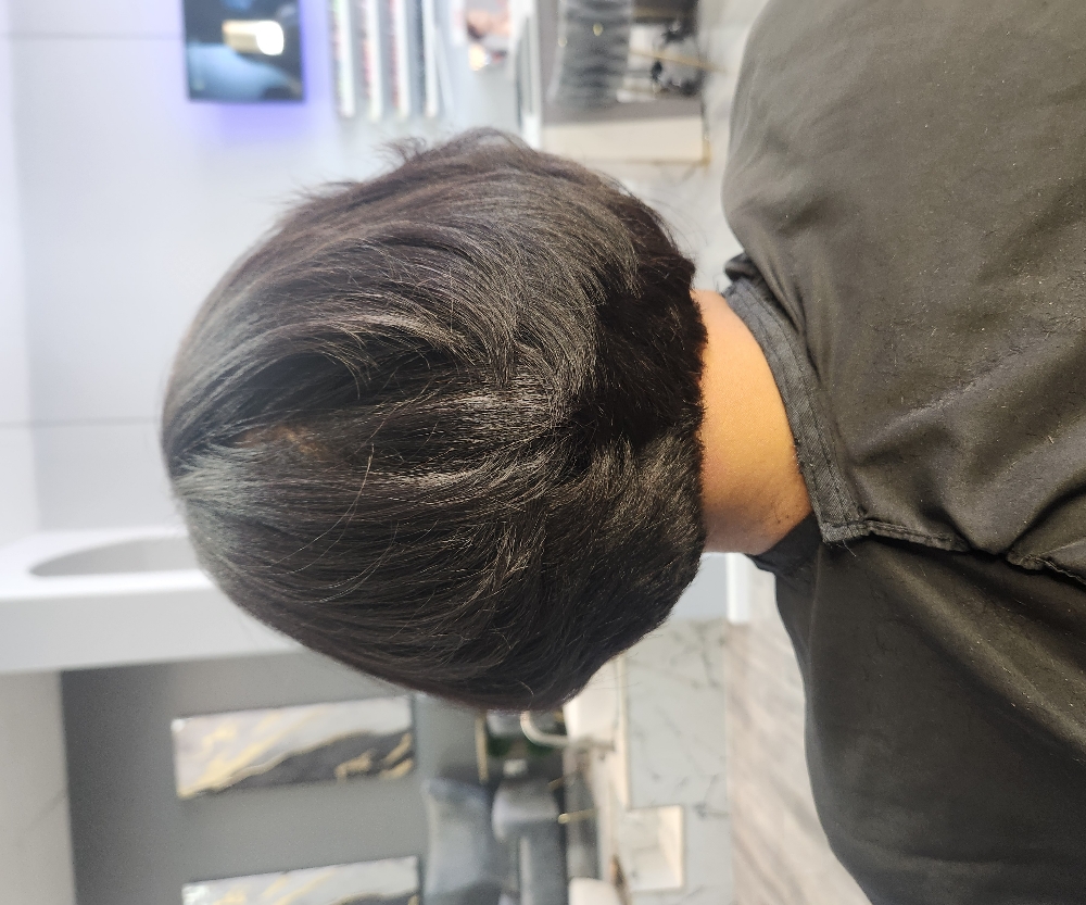 Shampoo and Style Short Hair