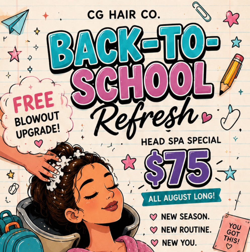 August Head Spa Special at CG Hair CO in Mulberry, FL