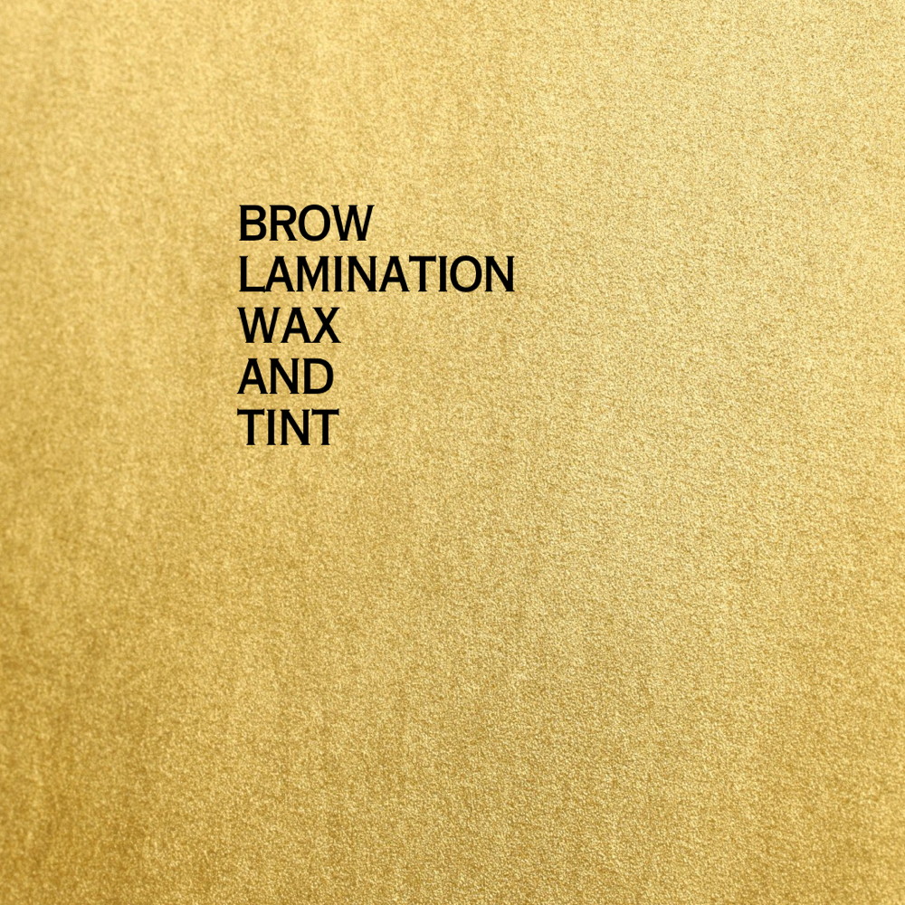 Brow Lamination, Wax, &Tint