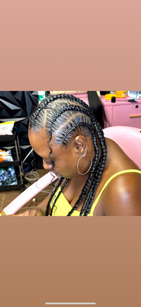 4-6 Stiched Braids W/ boho at Goddess Stylez in Sealy, TX