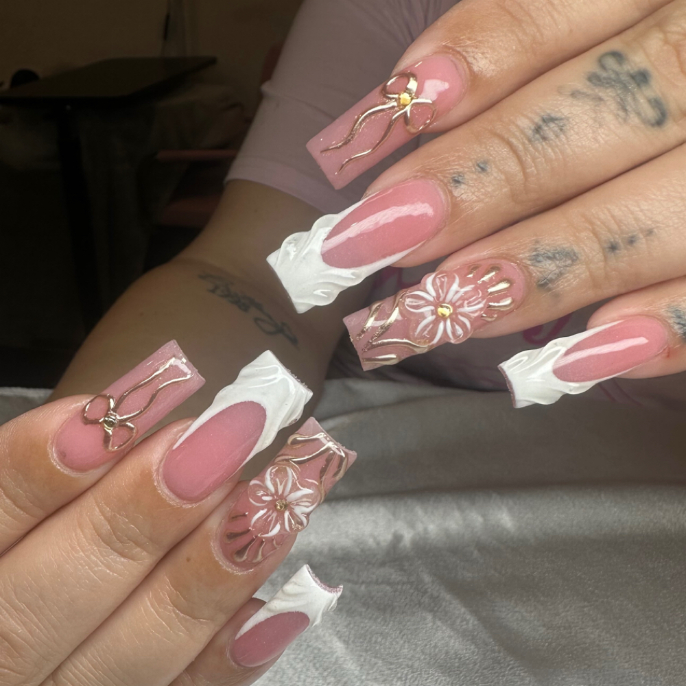 Polygel Long Full Set at Studio Bae Esthetics in Modesto, CA