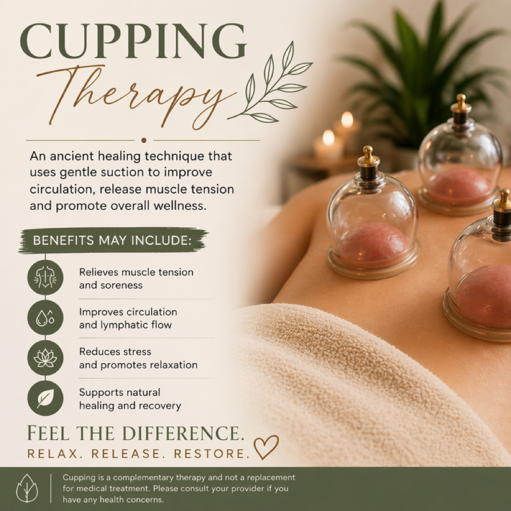 Cupping Therapy Add On To Massage at The Salty Spa WI in Franklin, WI