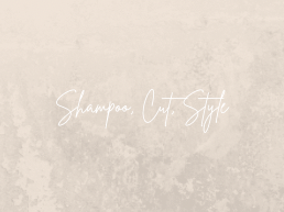 Shampoo, Cut, Style