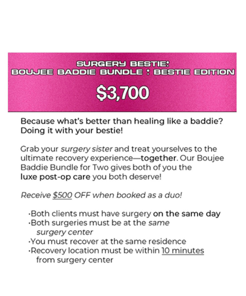 BOUJIE BADDIE BUNDLE (For Two) at BBL BADDIES in Miami, FL