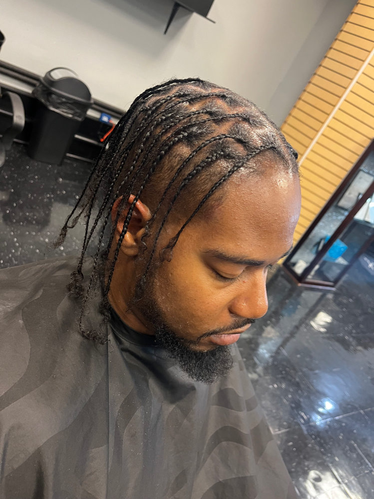 Men/boys Single Braids (half Head)