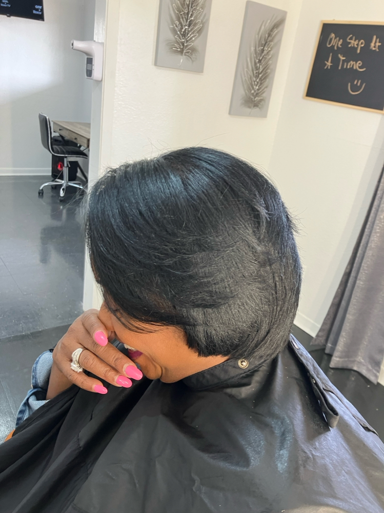 CURE Silk Press on Med.Natural Hair