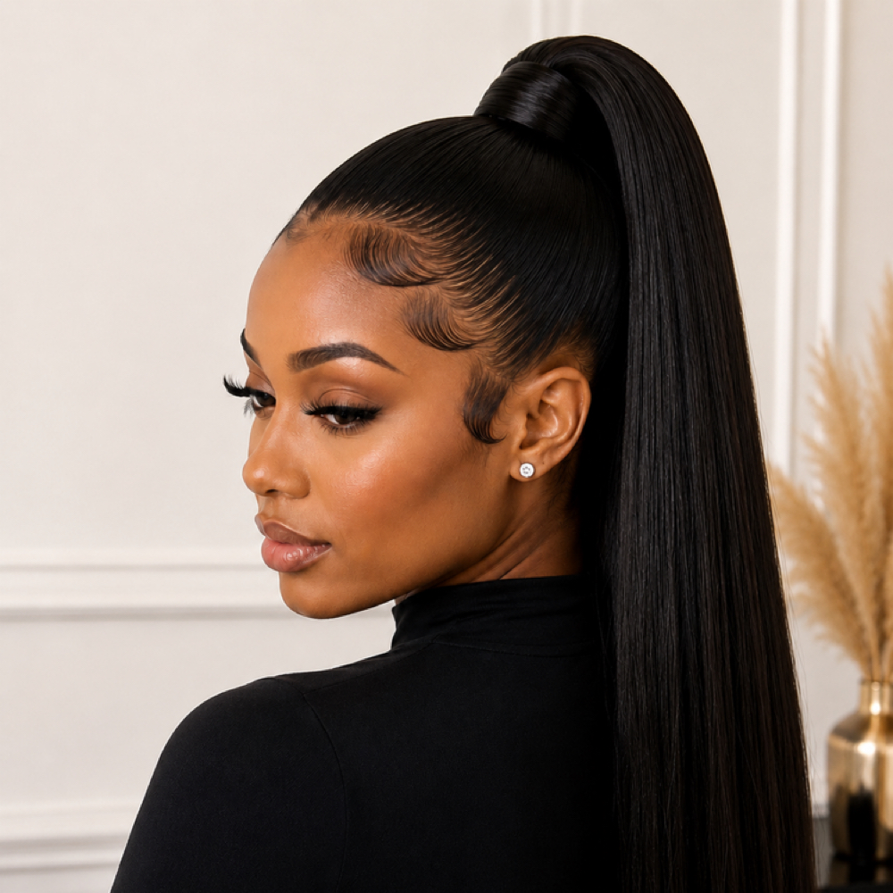 Sleek Ponytails at Q S Hair Extensions in Union City, NJ
