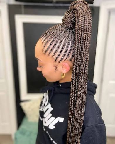 EXTRA SMALL BRAIDS INTO PONYTAIL