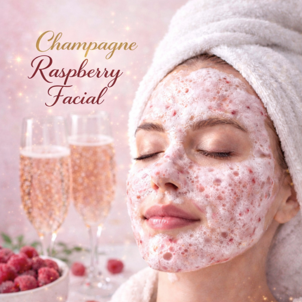 Champagne Raspberry Facial at Blooming Beauty Co. in Zanesville, OH