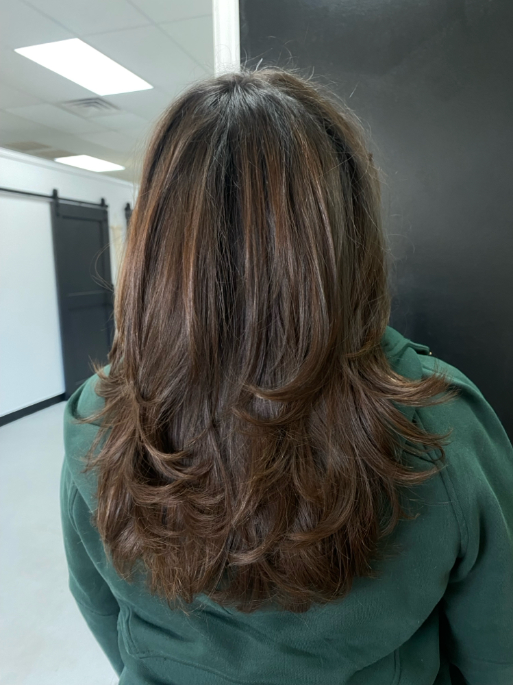 Layered Haircut + Signature Blowout