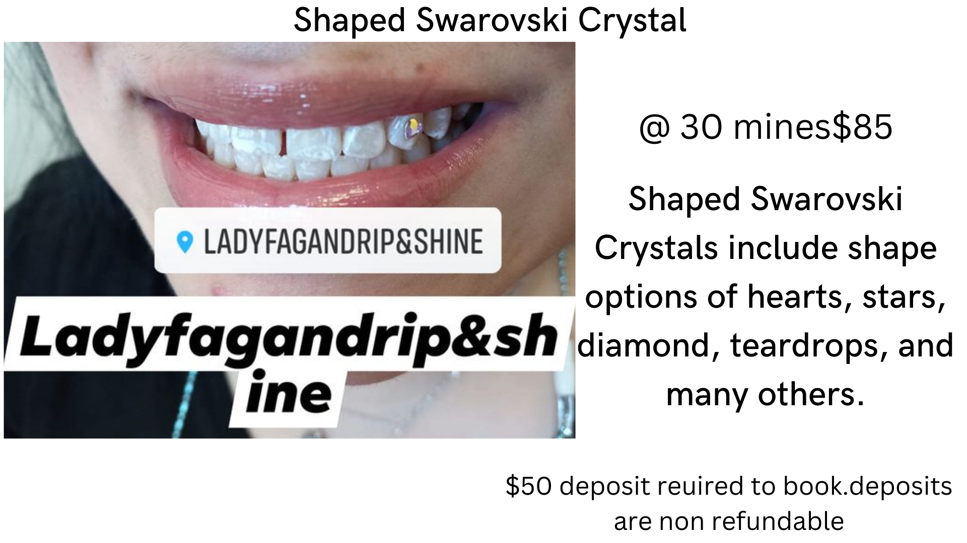 Shaped Swarovski Crystal