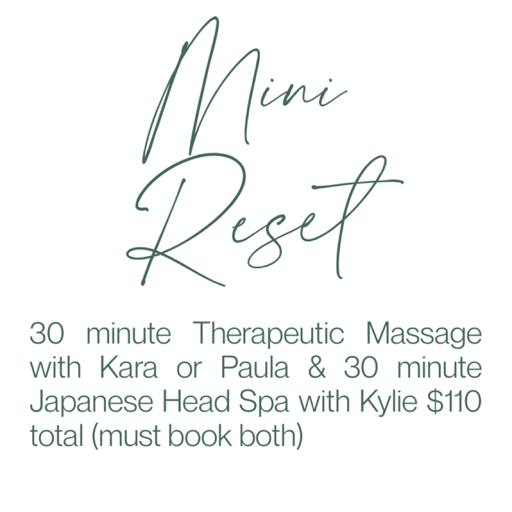 Mini Reset - Japanese Head Spa at The Massage Studio in Berea, KY