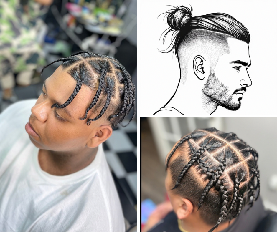 Medium Man Bun Box Braids