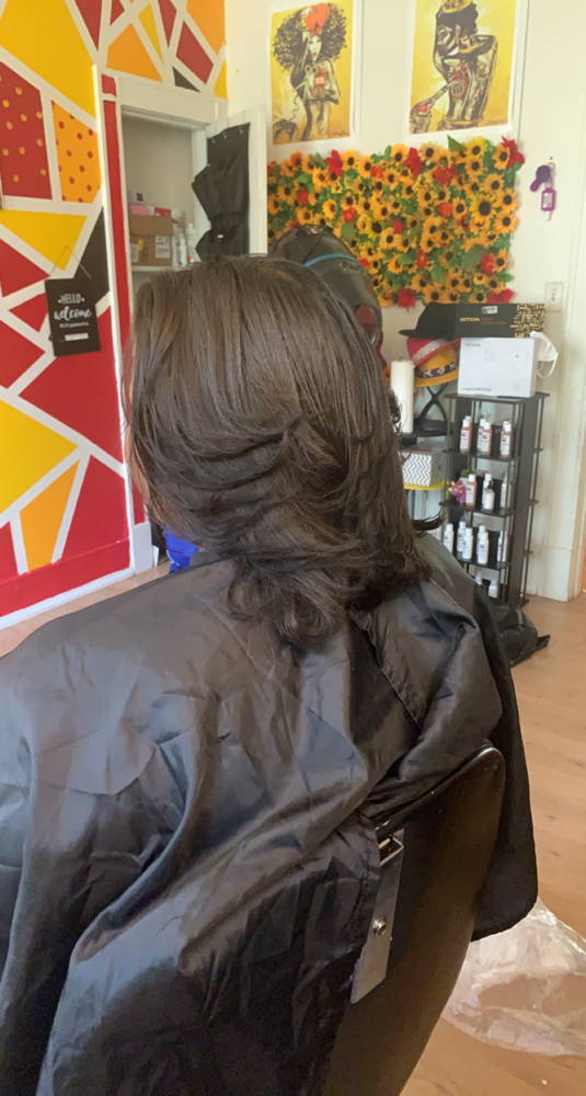 Relaxer Touch-Up W/ Curl