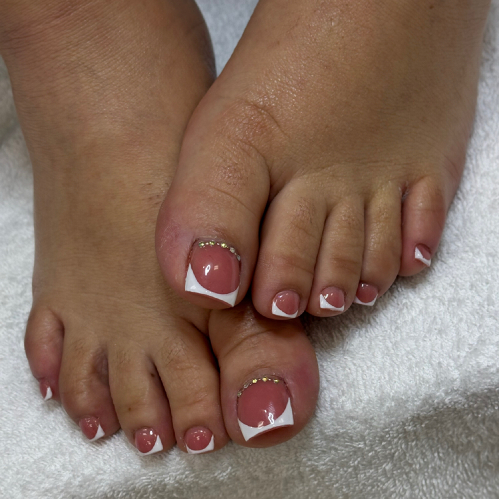 ACRYLIC TOES (WITHOUT PEDICURE at Nails Kim in Fontana, CA