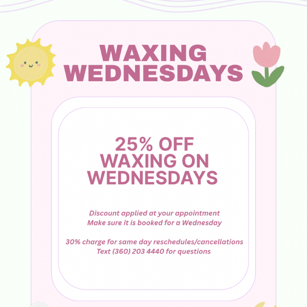 Waxing Wednesdays at Mabini Lash & Wax in Tumwater, WA