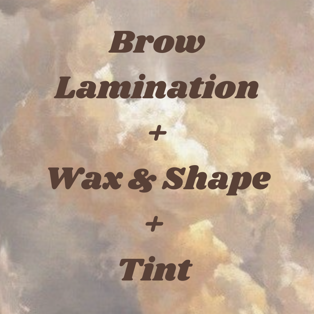 Brow Lamination + Wax & Shape +Tint