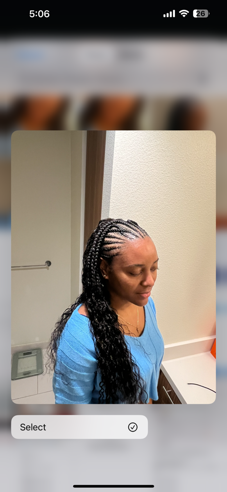 Freestyle braids with weave
