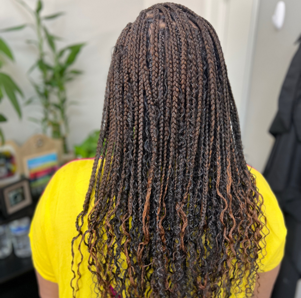 Boho Box Braids – Medium (Mid-Back) at WestAfrican Beauty Junction Braids in Prosper, TX