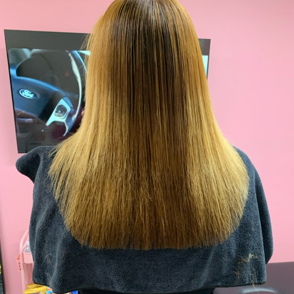 Flat Iron And Trim at RockN Beauty Bar in Antioch, CA