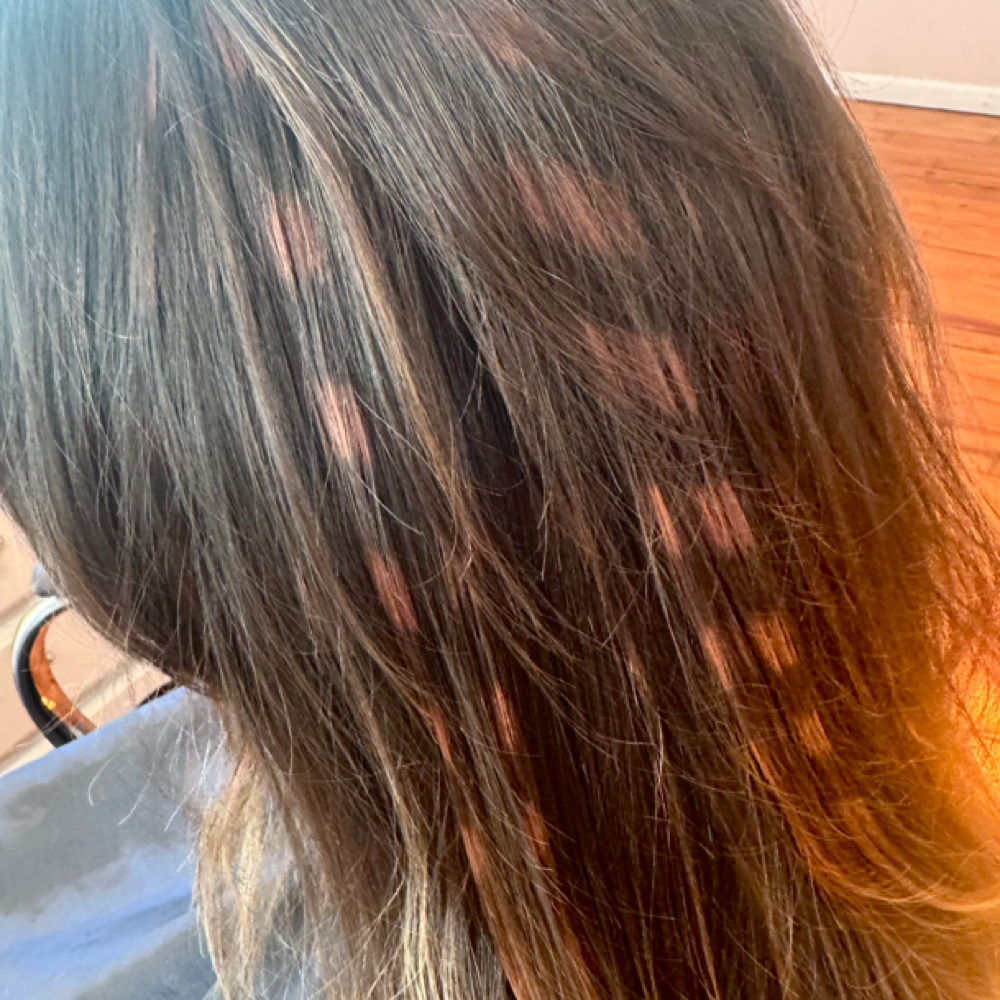 Feather lights at Shannon at The Hair Parlor in Lee, FL