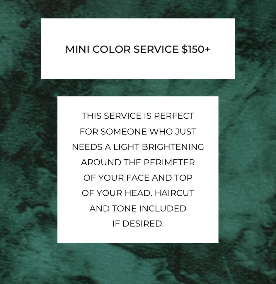 Mini Color Service - Mary