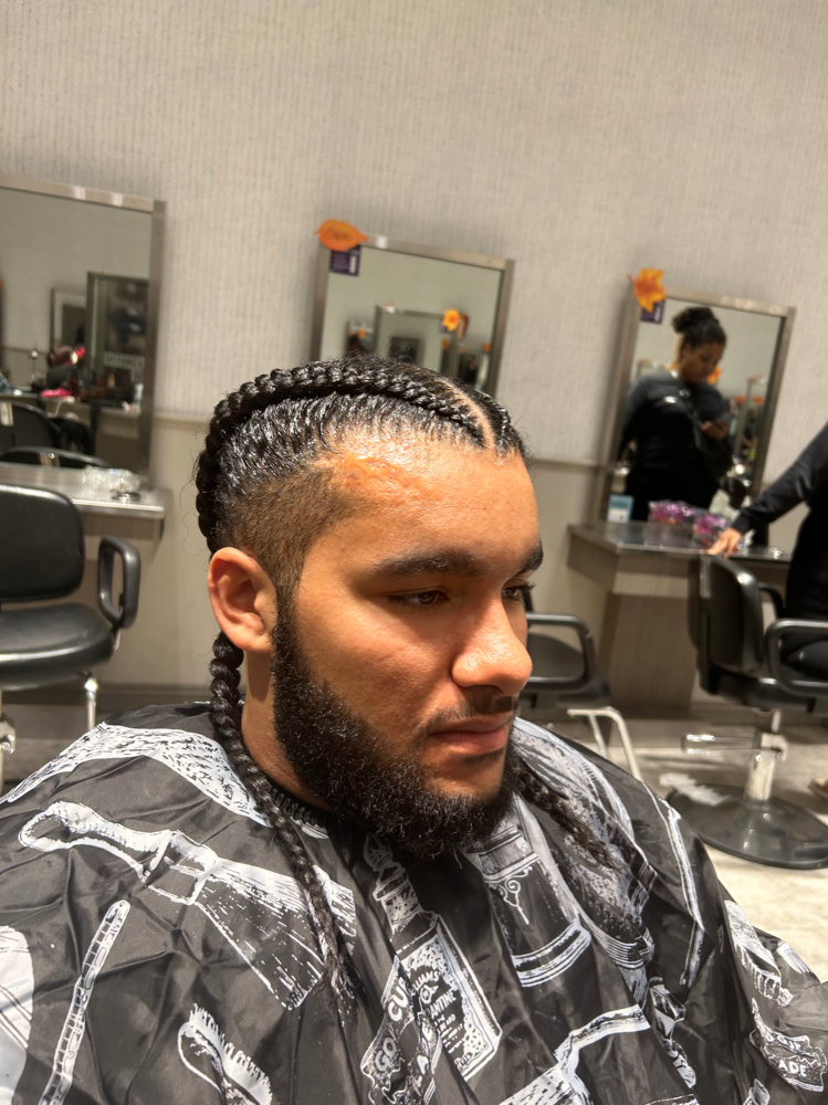 Men Two Braids