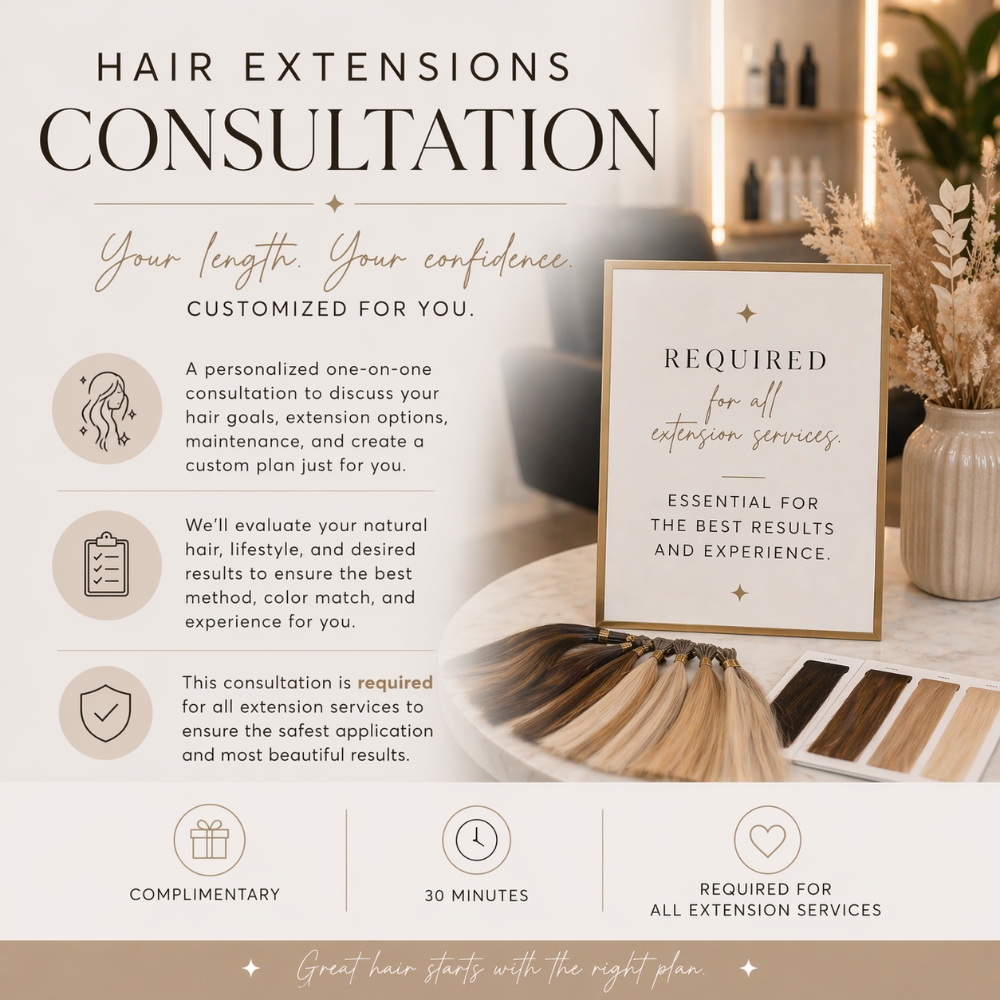 Hair Extension Consultation at Rachel Nyce Hair in Cleveland, TN