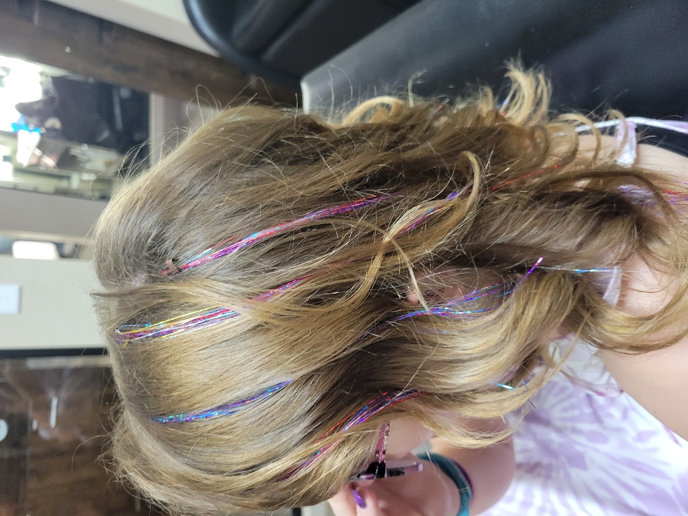 Hair Tinsel at Vivid And Braided LLC in Sierra Vista, AZ