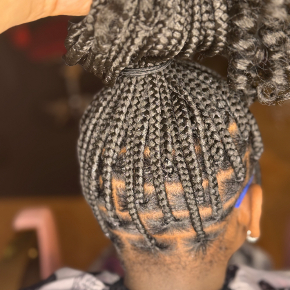 Kids Medium Knotless Braids at MsLadyL Salon in Virginia Beach, VA
