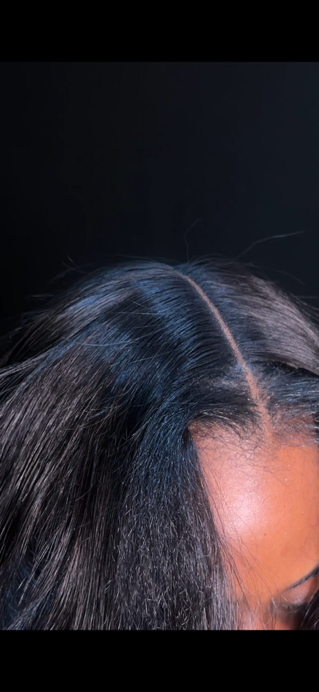 2x6 Closure behind The Hair Line QW