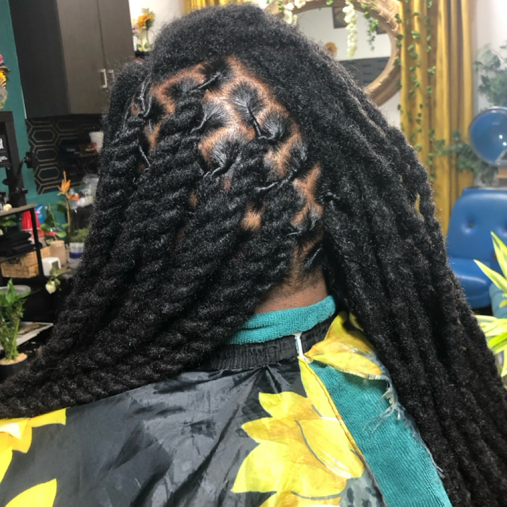 Loc Maintenance w/ Two Strand Twist at ChariseRenee’J Hands of A Goddess in Kettering, MD