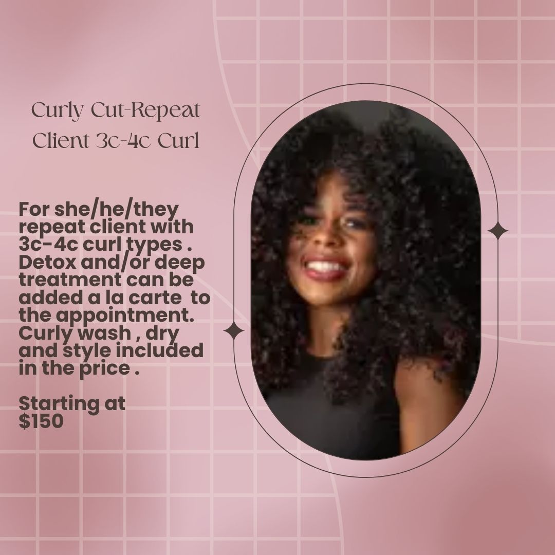 Curly Cut Repeat Client 3c-4c Curl