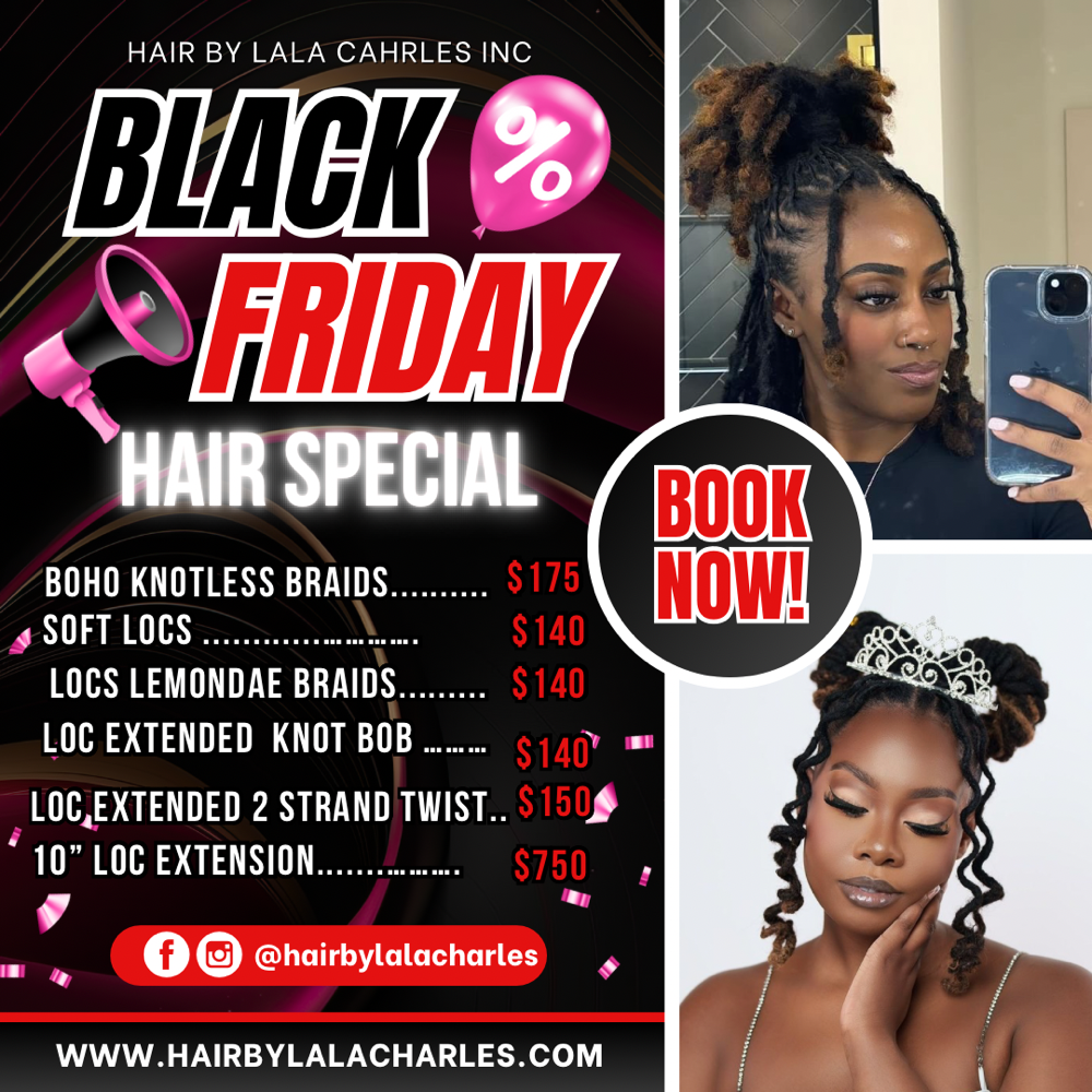 BOHO KNOTLESS BRAIDS - BLACK FRIDAY