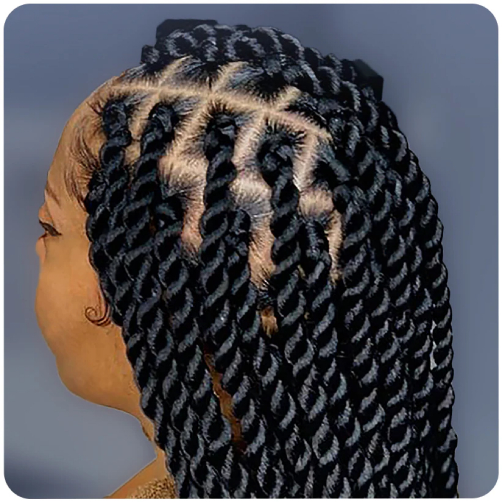 MEDIUM SIZE SENEGALESE TWIST at Yawa Hair Braiding & Locs in Texas, TX