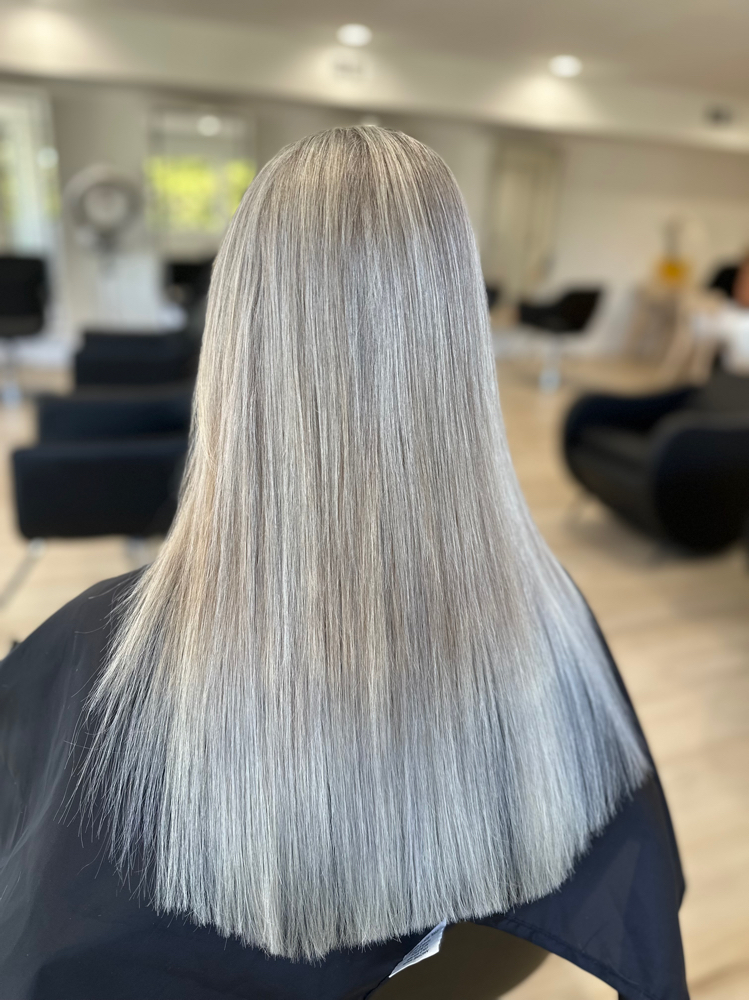 Silver Hair Transformation (Natural Gray Hair)