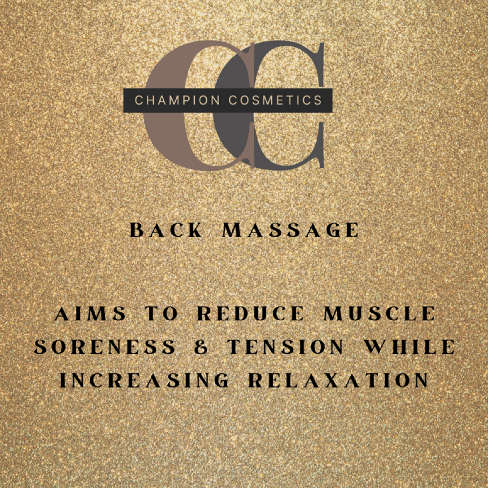 Back Massge at Champion Cosmetics LLC in Merrillville, IN