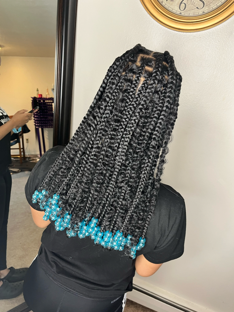 Rubberband KnotlessBohemian w/Beads at JayBraids in Richmond Hts, OH
