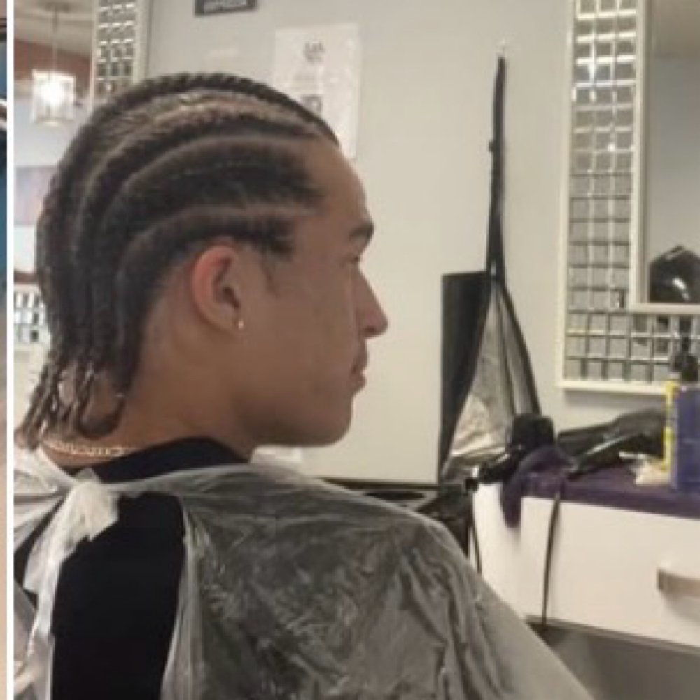 Cornrows at The Oasis Natural Hair Salon in Gibsonville, NC
