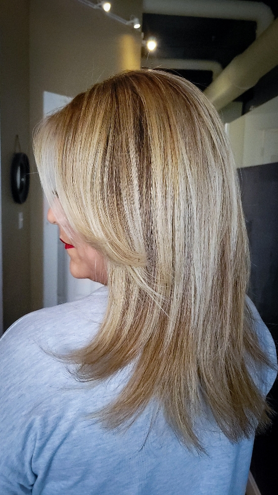 Root retouch+Faceframe highlight