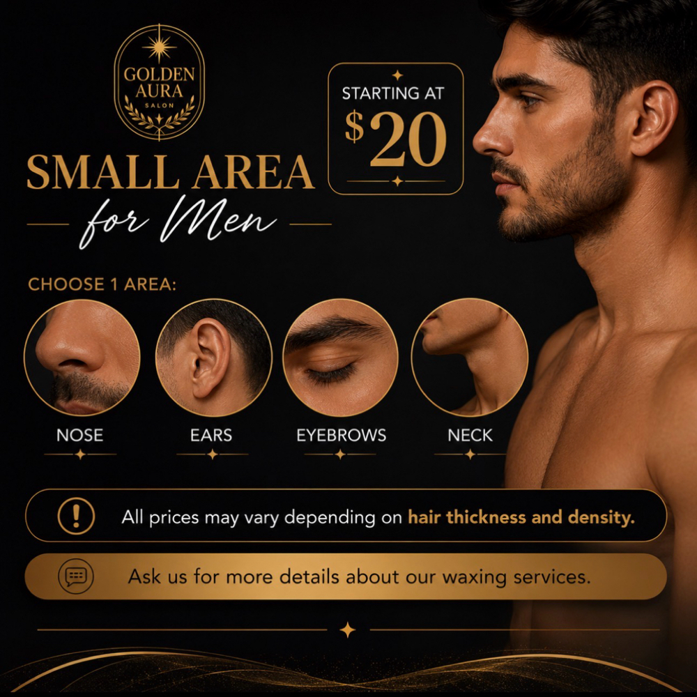 Small Area for Men at Golden Aura Salon in Concord, CA