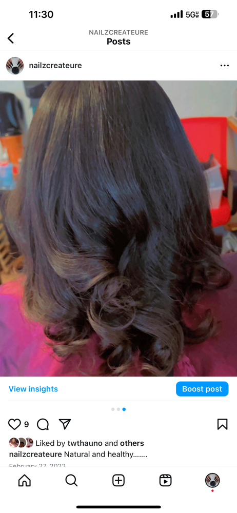 Silk Press Protein Treatment at Hair N Nails By La in Loganville Ga, GA