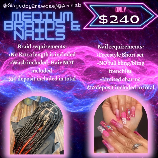 Medium Braid & Nail Sale