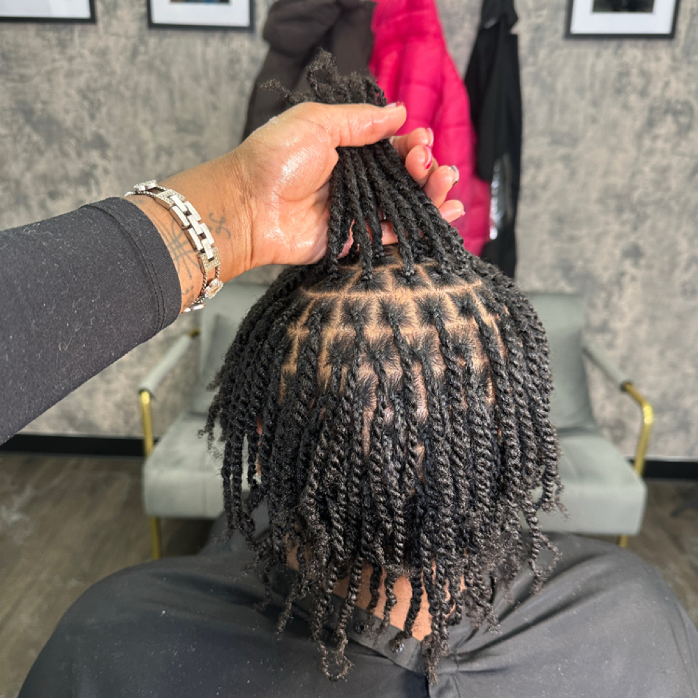 Two strand twist hair package at Loc’d In Utopia in columbus, OH