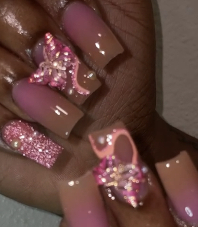 3D Nail Art- 2 Gems at TheSlimTippin in Charlotte, NC