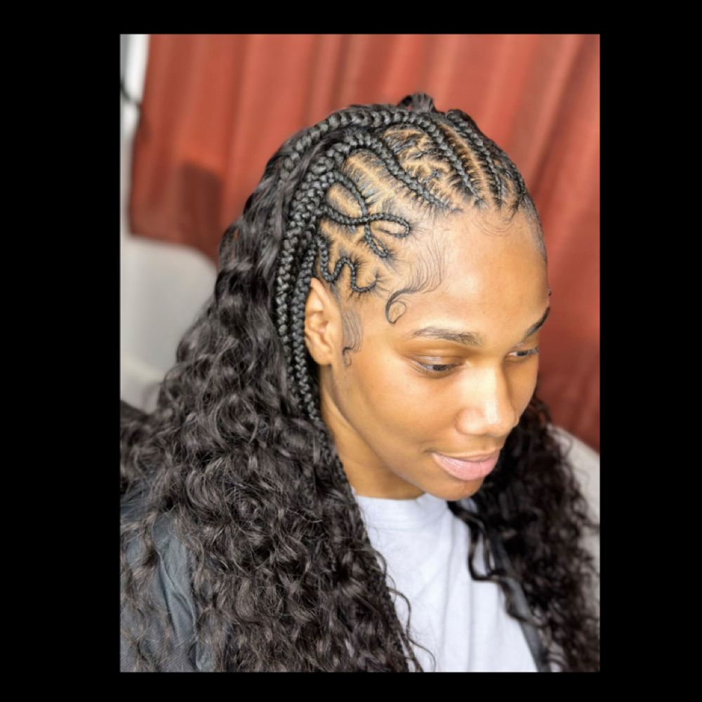 Tribals with Sew In at Chrisma Braids in Irvington, NJ