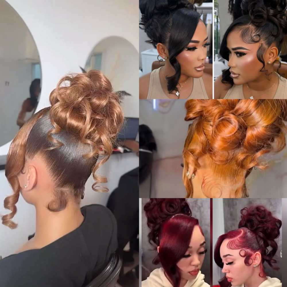 Pin Curl Updo ( With Extensions) at Impeccable Beauty in Clarksville, TN